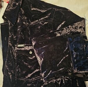 Women's Wrangler Crushed Velvet Shirt XXL Black